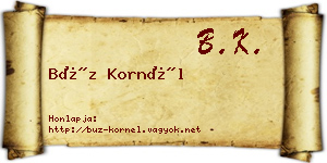 Búz Kornél névjegykártya